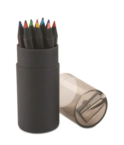 12 crayons de couleurs noirs à personnaliser - Blocky
