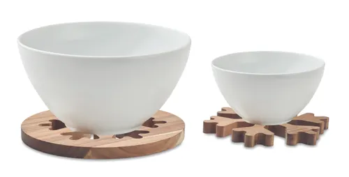 2 dessous de plat personnalisés en acacia - Scaglia