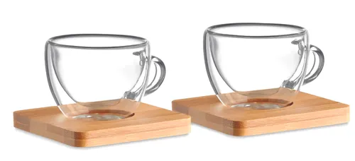 2 verres expresso double paroi personnalisables - Belize