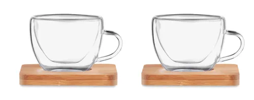 2 verres expresso double paroi personnalisables - Belize