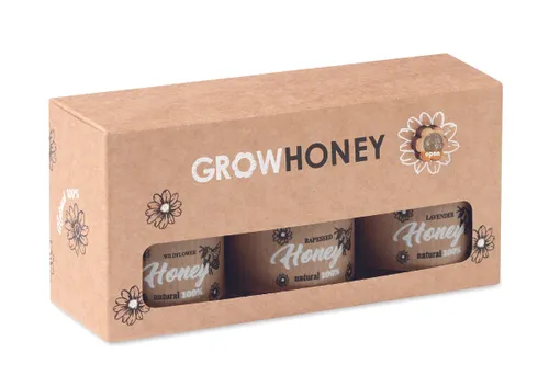 3 miels de fleurs sauvages personnalisable - Beebee Set