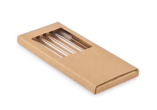 4 pailles verre réutilisables - Glaw