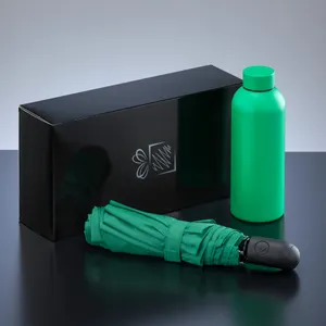 Active set: bouteille d’eau Isotherme et parapluie automatique | Vert clair