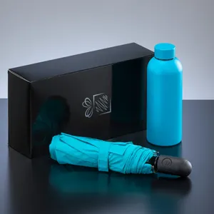 Active set: bouteille d’eau Isotherme et parapluie automatique | Turquoise