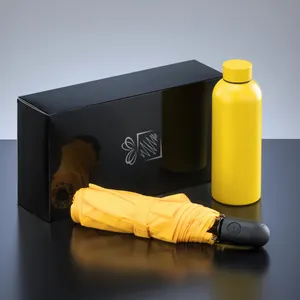 Active set: bouteille d’eau Isotherme et parapluie automatique | Jaune