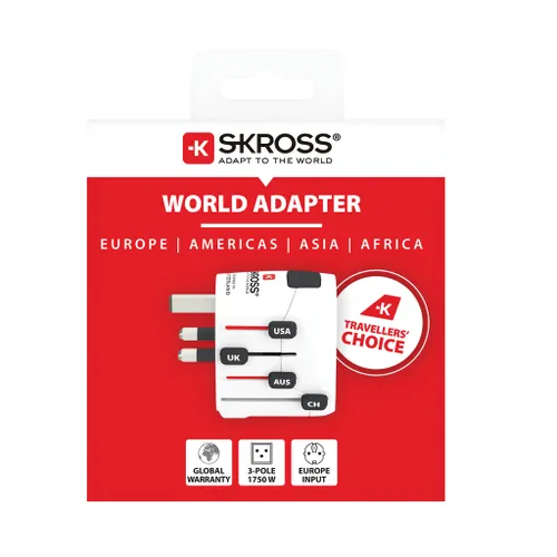 Adaptateur de Voyage universel 3-Pôles Pro personnalisé - Skross
