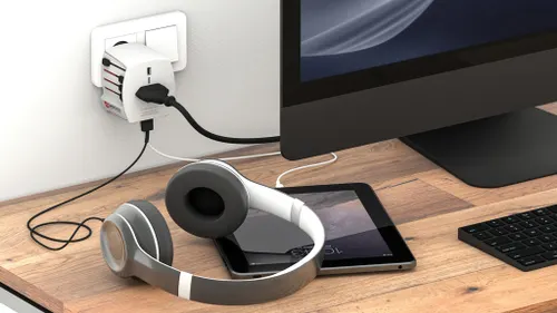Adaptateur de voyage universel personnalisé MUV 2-Pôles avec USB - Skross