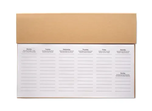 Agenda hebdomadaire de bureau - Memweek