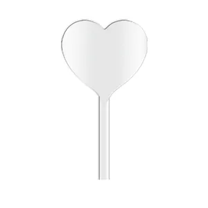 Agitateur cocktail personnalisé coeur spatule 190 mm | Blanc 01
