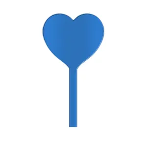 Agitateur cocktail personnalisé coeur spatule 190 mm | Bleu 73