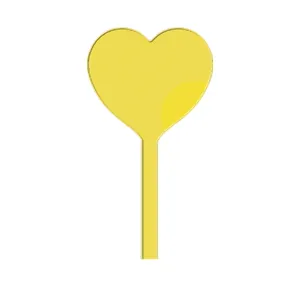 Agitateur cocktail personnalisé coeur spatule 190 mm | Jaune 70