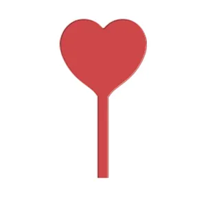 Agitateur cocktail personnalisé coeur spatule 190 mm | Rouge 67
