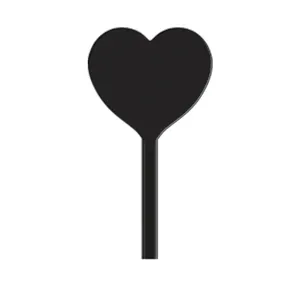 Agitateur cocktail personnalisé coeur spatule 190 mm | Noir 35
