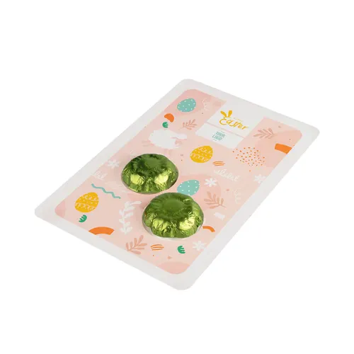 Assortiment de chocolats promo card - deux fleurs