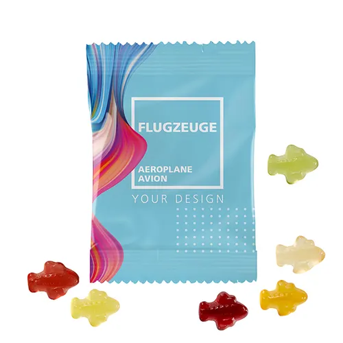 Avion en gommes de fruits