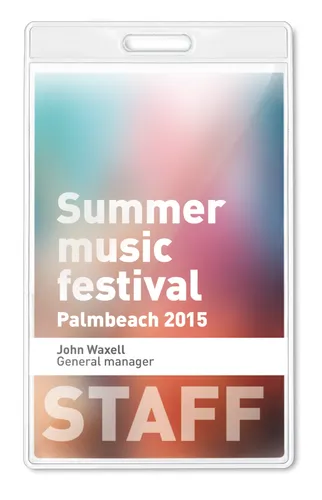 Badge publicitaire 7,5x12,5cm - Badgo