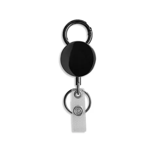 Badge publicitaire: porte-badges retractable coque en metal