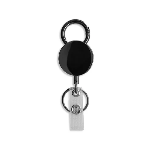 Badge publicitaire: porte-badges retractable coque en metal