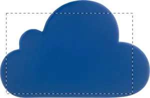 Balle anti-stress personnalisée - Cumulus | Bleu