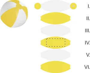 Ballon de page publicitaire (ø28 cm) - Playo | Jaune / Blanc