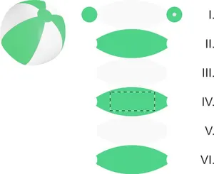 Ballon de page publicitaire (ø28 cm) - Playo | Vert / Blanc