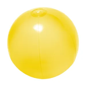 Ballon de plage personnalisé en PVC (ø 40 cm) - Patong | Jaune