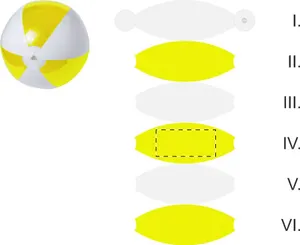 Ballon de plage personnalisé (ø28 cm) - Byron | Jaune / Blanc