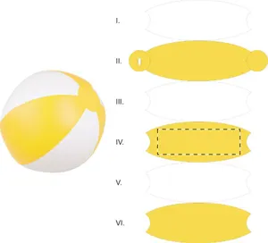 Ballon de plage publicitaire (ø23 cm) - Waikiki | Jaune