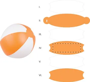 Ballon de plage publicitaire (ø23 cm) - Waikiki | Orange