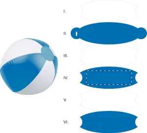 Ballon de plage publicitaire (ø23 cm) - Waikiki | Bleu