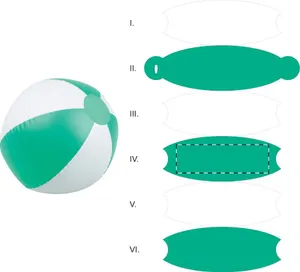 Ballon de plage publicitaire (ø23 cm) - Waikiki | Vert