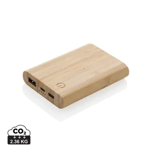 Batterie de secours 5000 mAh en bambou à personnaliser - XD Collection