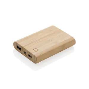 Batterie de secours 5000 mAh en bambou à personnaliser - XD Collection