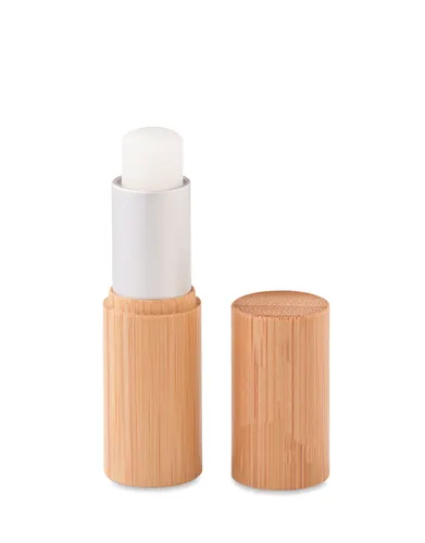 Baume à lèvres personnalisable en tube bambou - Gloss Lux