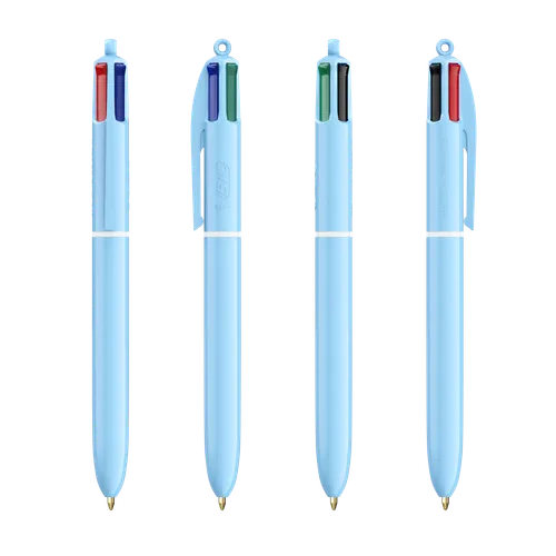 BIC® 4 Couleurs® Pastel personnalisés + Lanyard