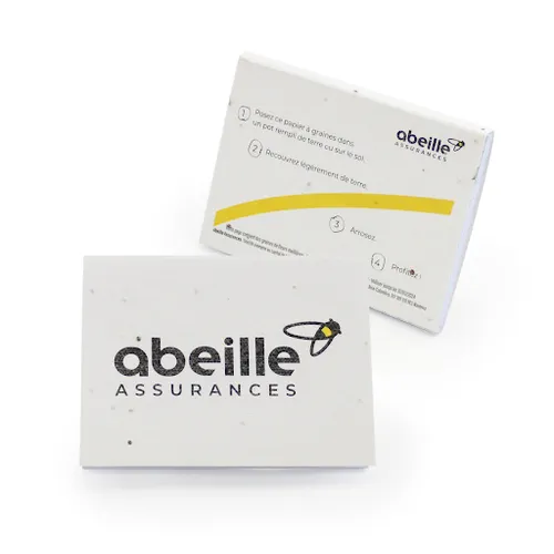 Bloc-note papier graines