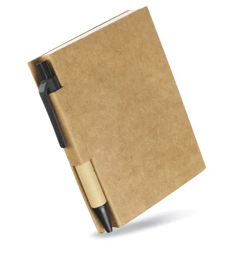 Bloc-notes publicitaire avec mini-stylo rec. - Cartopad