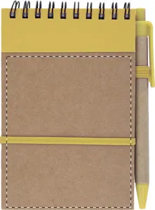 Bloc notes publicitaire - Platanus A6 | Jaune / Naturelle