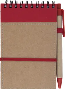 Bloc notes publicitaire - Platanus A6 | Rouge / Naturelle