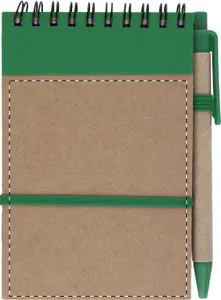 Bloc notes publicitaire - Platanus A6 | Vert / Naturelle