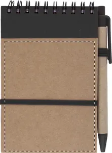 Bloc notes publicitaire - Platanus A6 | Noir / Naturelle