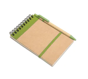 Bloc-notes recyclé personnalisable et stylo - Sonora | Lime