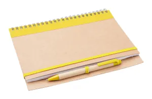 Bloc-notes publicitaire - Platanus A5 | Jaune / Naturelle