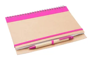 Bloc-notes publicitaire - Platanus A5 | Fuchsia / Naturelle