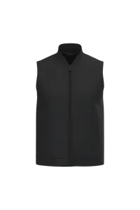 Bodywarmer rembourré en sergé écoresponsable à col teddy unisexe - Native Spirit | Black