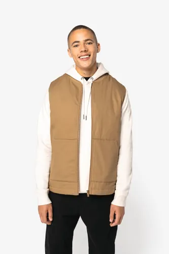 Bodywarmer rembourré en sergé écoresponsable à col teddy unisexe - Native Spirit