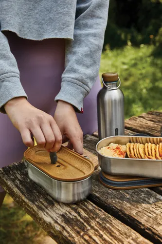 Boîte à bento double en acier inoxydable Black+Blum - Black + Blum