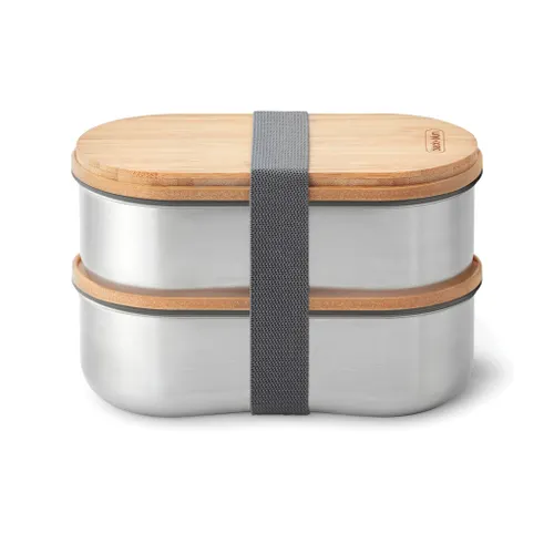Boîte à bento double en acier inoxydable Black+Blum - Black + Blum
