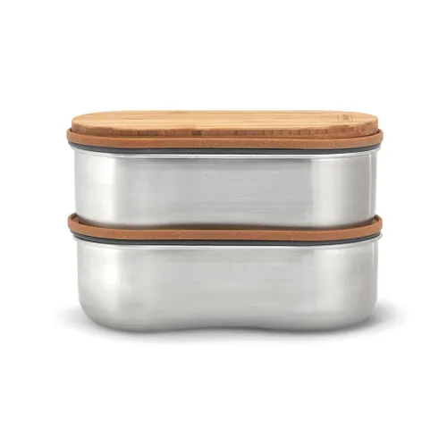 Boîte à bento double en acier inoxydable Black+Blum - Black + Blum