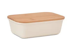 Boîte à lunch couvercle bambou à personnaliser - Thursday | Beige